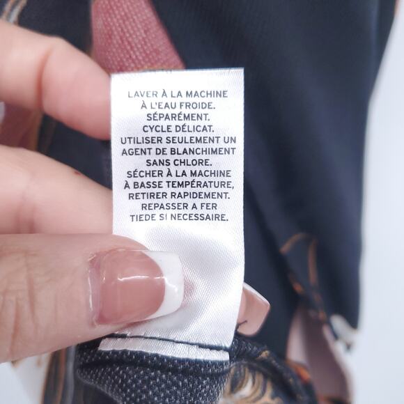 Retro 70s Modern Hippie Floral Earth Tone Notch Lapel Trapeze Jacket Roll Cuff S - Picture 9 of 14